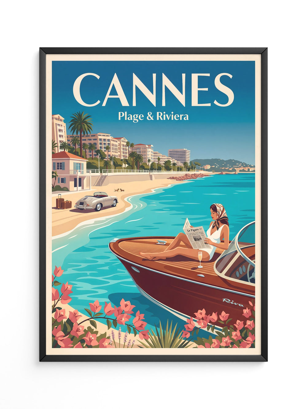 Cannes Boot Retro Küstenstil