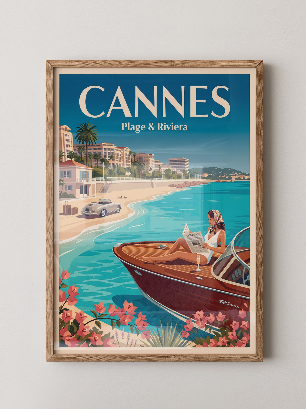 Cannes Boot Retro Küstenstil