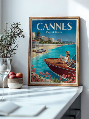 Cannes Boot Retro Küstenstil