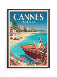 Cannes Boot Retro Küstenstil