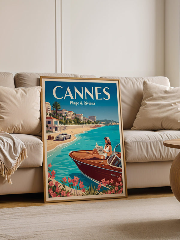 Cannes Boot Retro Küstenstil