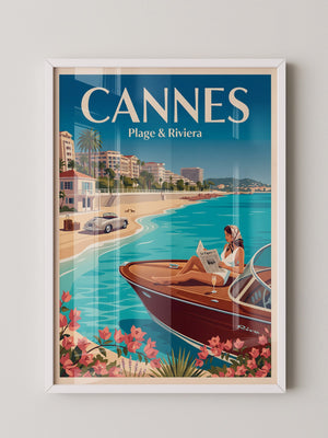 Cannes Boot Retro Küstenstil