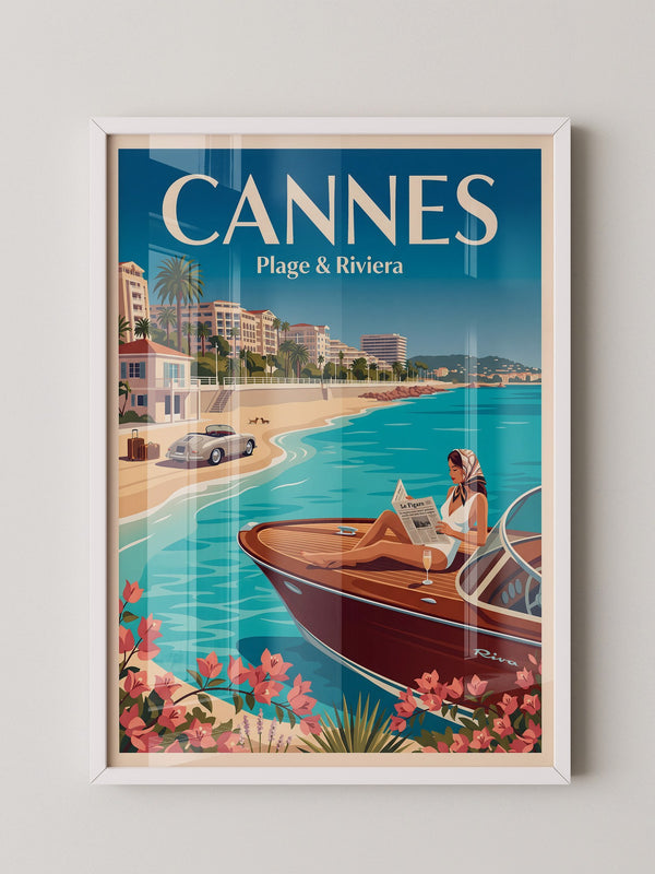 Cannes Boot Retro Küstenstil