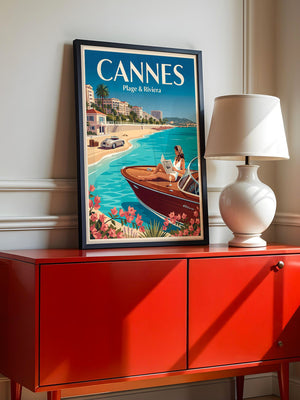 Cannes Boot Retro Küstenstil