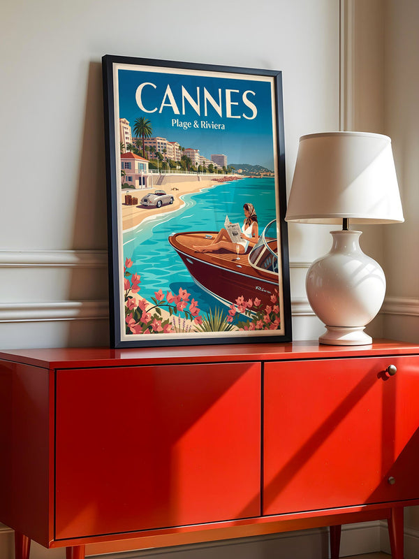 Cannes Boot Retro Küstenstil