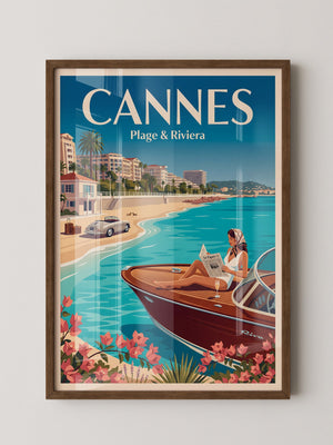 Cannes Boot Retro Küstenstil