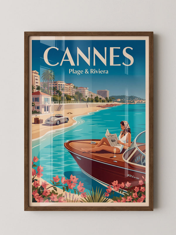 Cannes Boot Retro Küstenstil