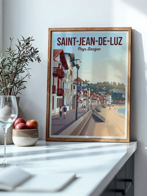 Küstenpromenade Pastellfarben