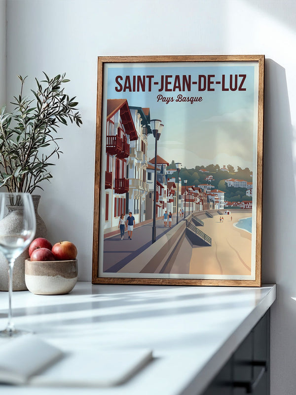 Küstenpromenade Pastellfarben