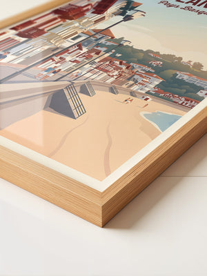 Küstenpromenade Pastellfarben