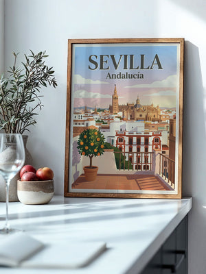 Sevilla Stadtansicht vintage