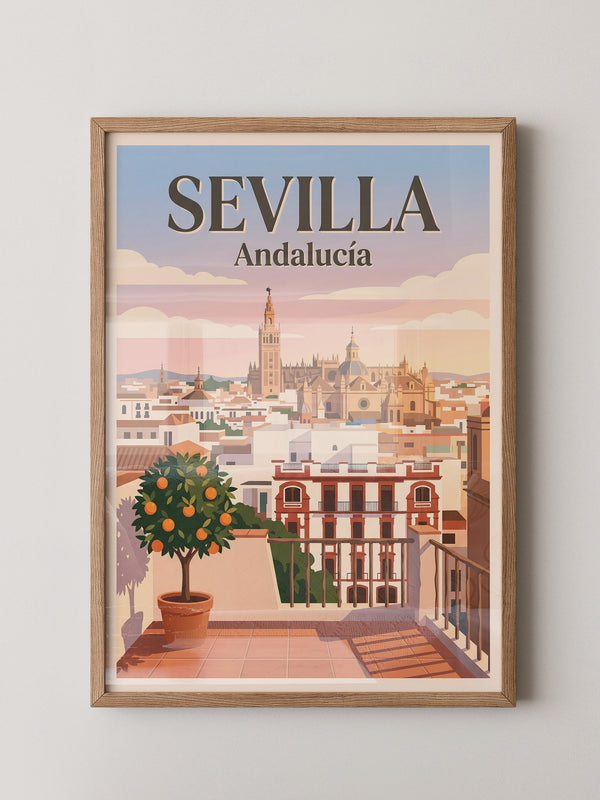 Sevilla Stadtansicht vintage