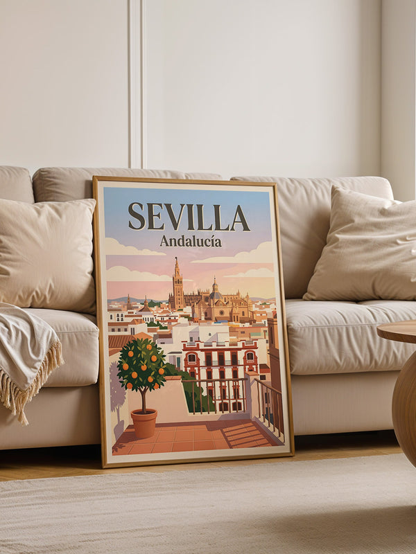 Sevilla Stadtansicht vintage