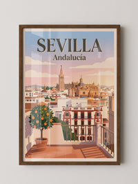 Sevilla Stadtansicht vintage