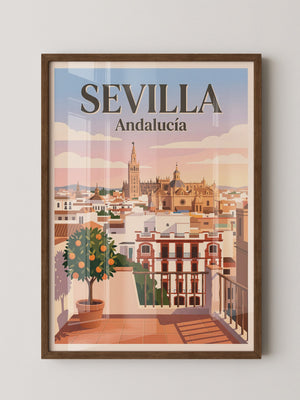 Sevilla Stadtansicht vintage