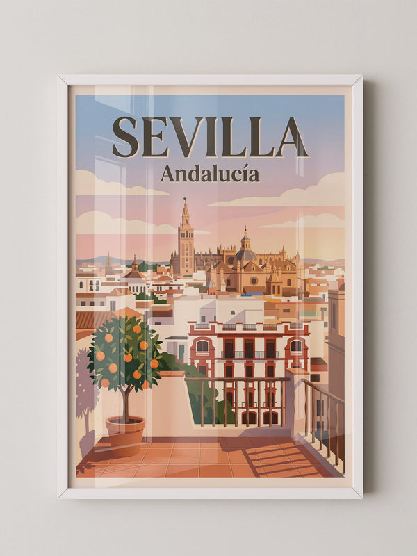 Sevilla Stadtansicht vintage