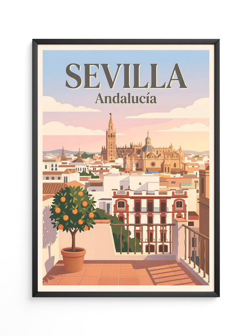Sevilla Stadtansicht vintage