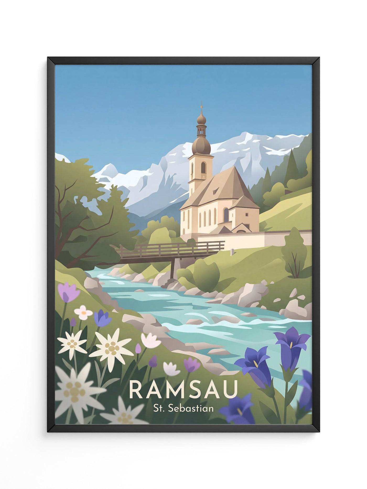 Kirche Alpen Idylle