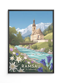 Kirche Alpen Idylle
