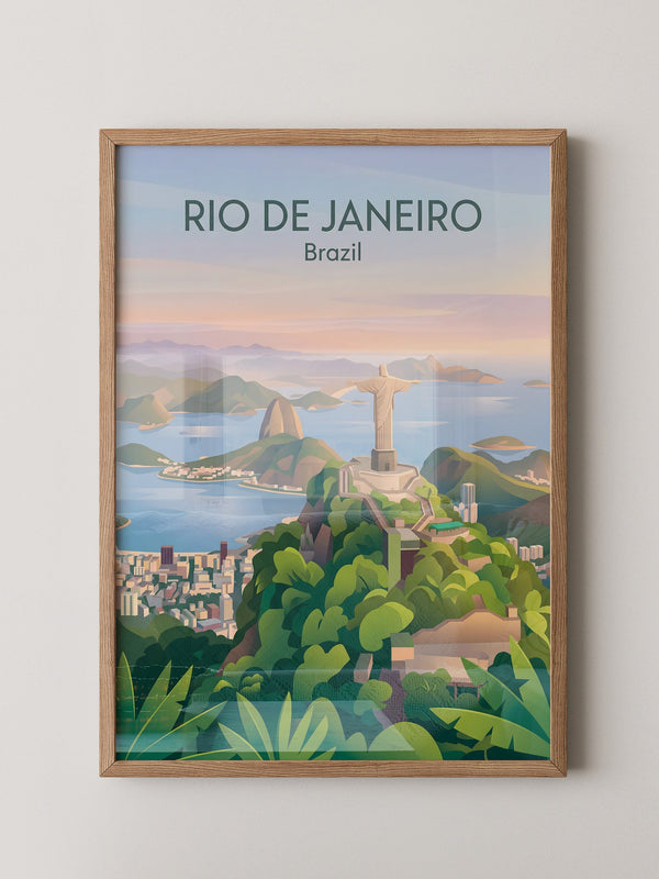 Christusstatue Rio Pastellfarben