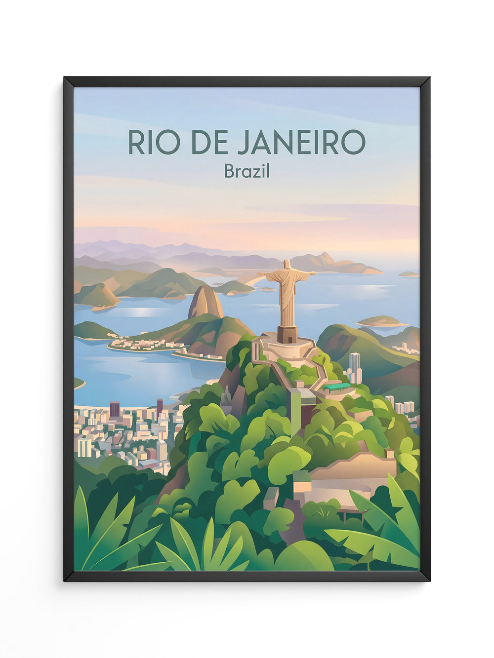 Christusstatue Rio Pastellfarben