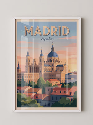Madrid Skyline Pastellstimmung