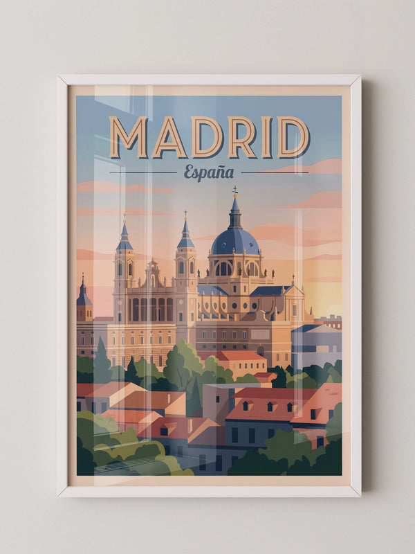 Madrid Skyline Pastellstimmung