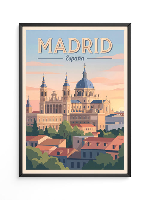 Madrid Skyline Pastellstimmung