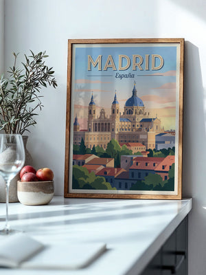 Madrid Skyline Pastellstimmung