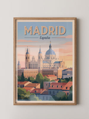 Madrid Skyline Pastellstimmung