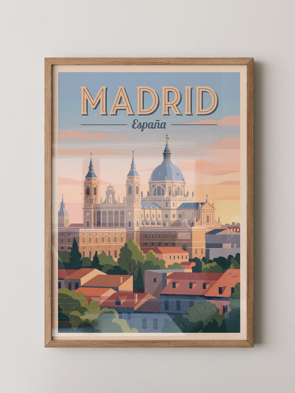 Madrid Skyline Pastellstimmung
