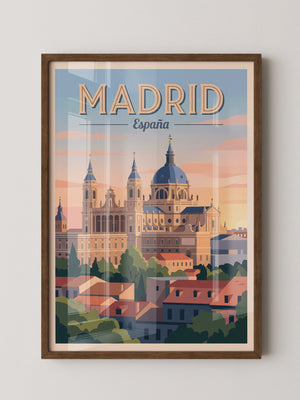 Madrid Skyline Pastellstimmung