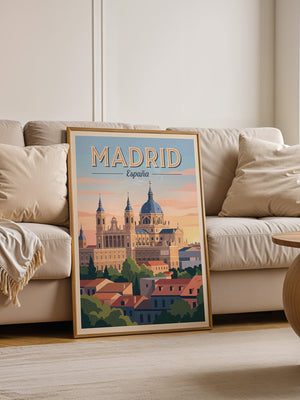 Madrid Skyline Pastellstimmung