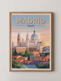 Madrid Skyline Pastellstimmung