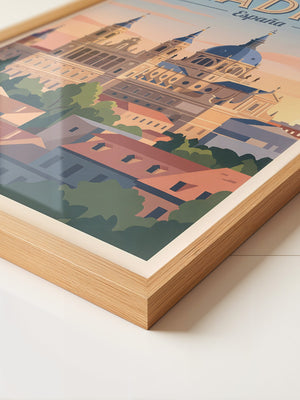 Madrid Skyline Pastellstimmung