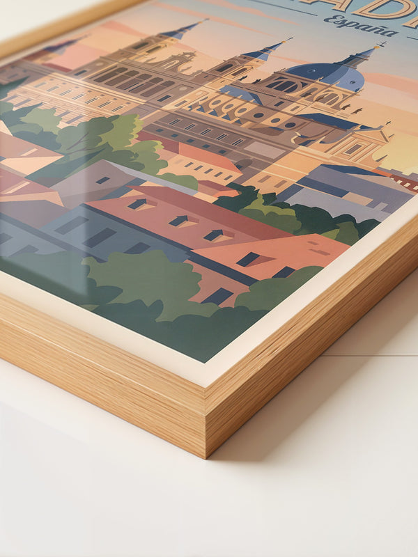 Madrid Skyline Pastellstimmung