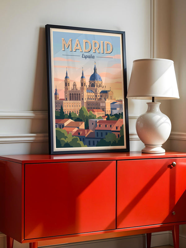 Madrid Skyline Pastellstimmung