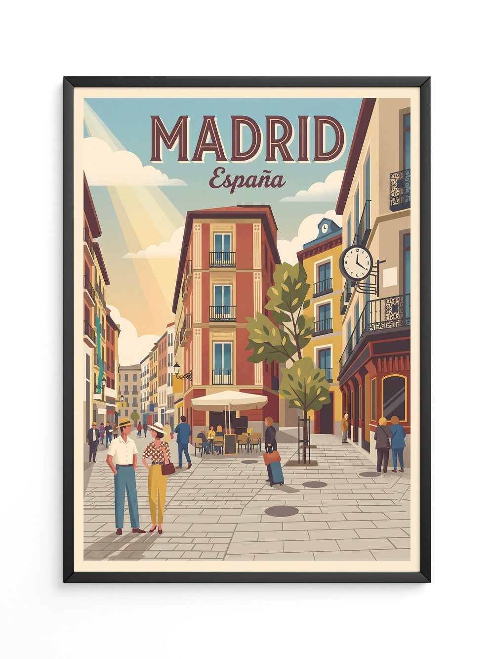 Madrid Gasse Retro Stil