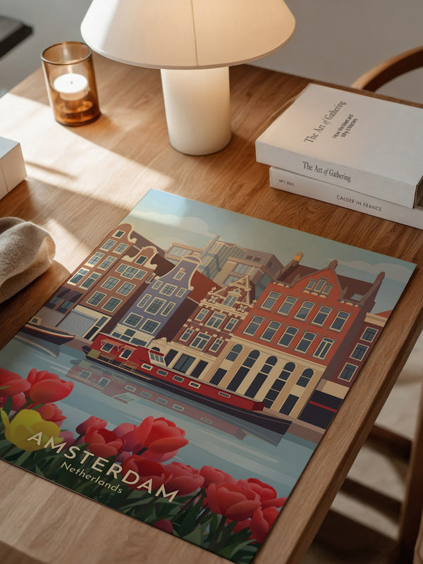 Tulpen und Grachtenhaus Nostalgie
