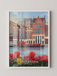 Tulpen und Grachtenhaus Nostalgie