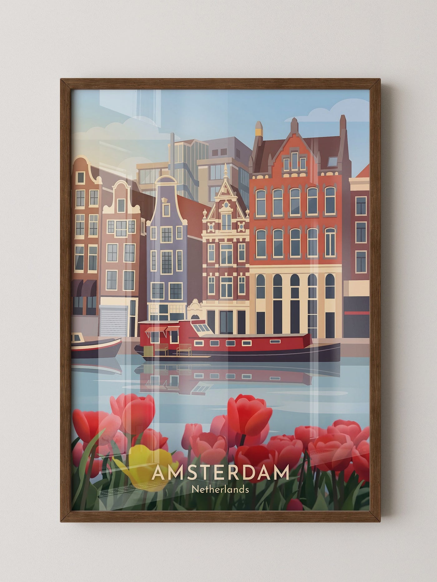 Tulpen und Grachtenhaus Nostalgie