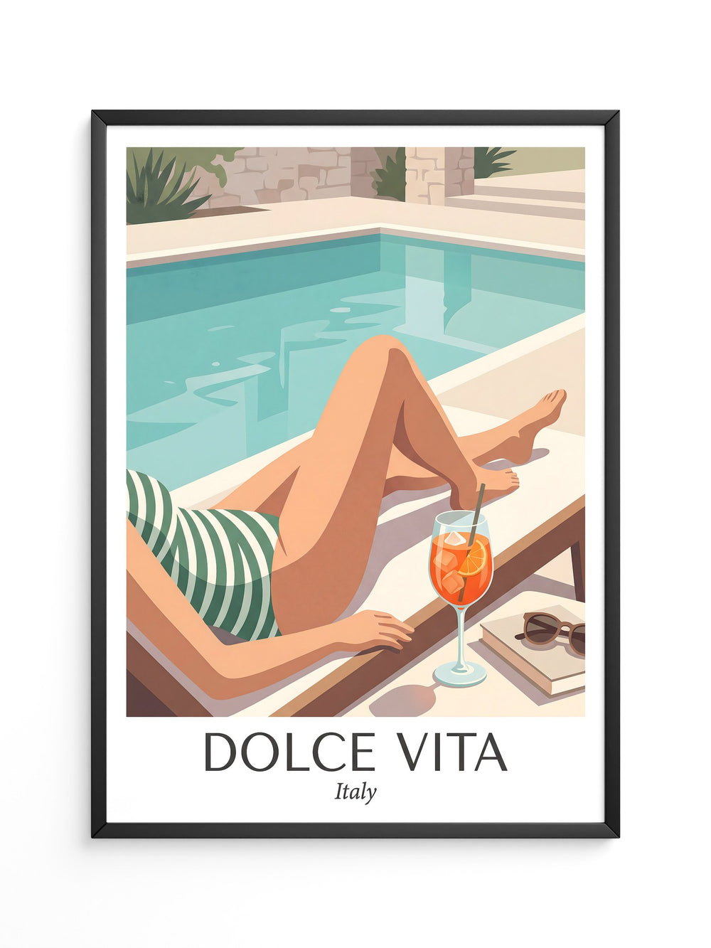 Pool Lounge Retro Stil Italien