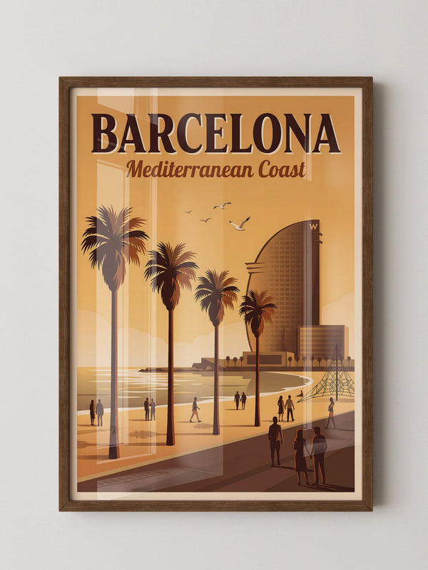 Barcelona Küste Vintage Stil