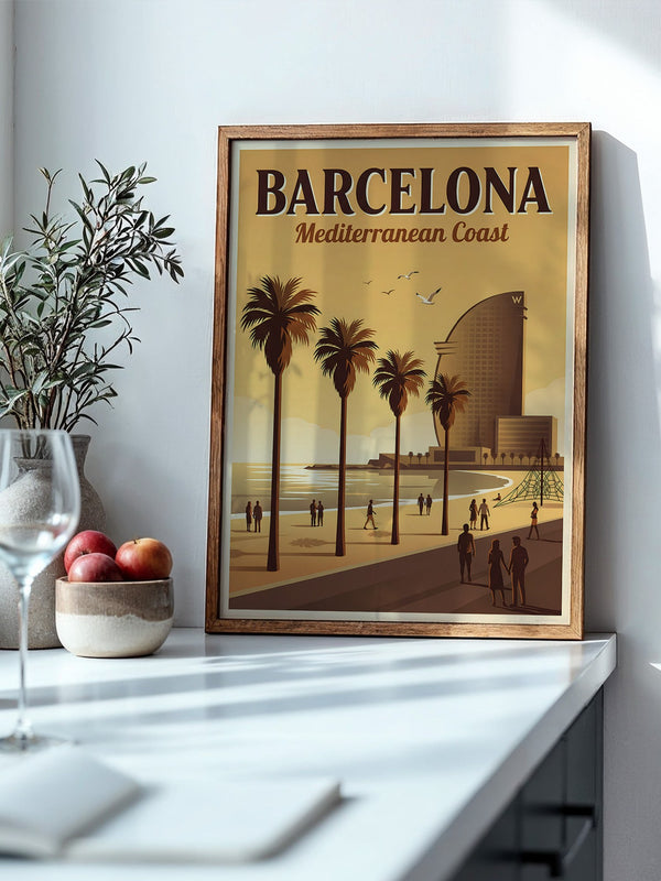 Barcelona Küste Vintage Stil