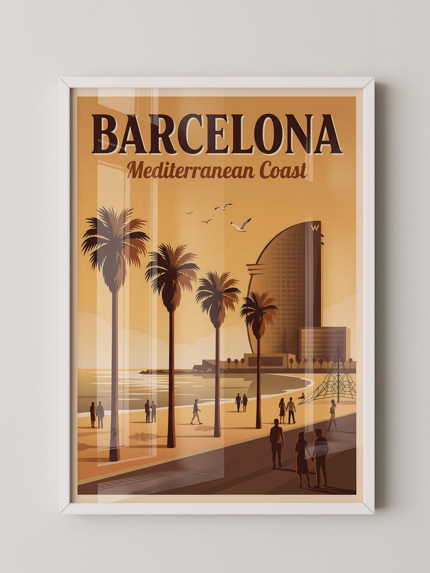 Barcelona Küste Vintage Stil