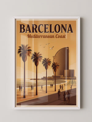 Barcelona Küste Vintage Stil
