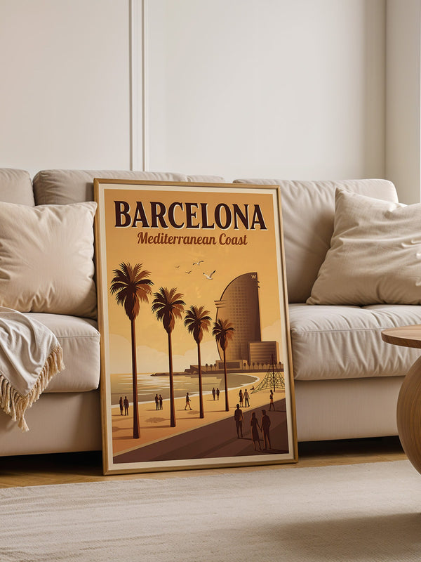 Barcelona Küste Vintage Stil