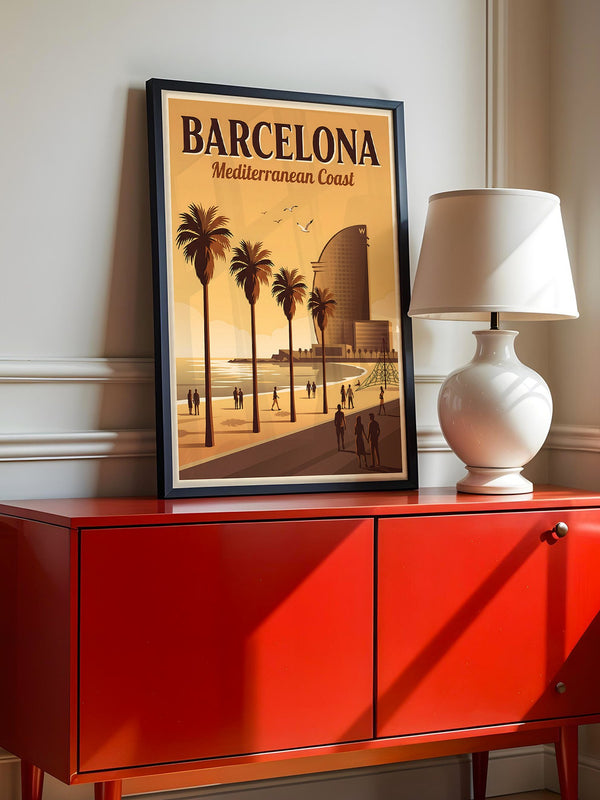 Barcelona Küste Vintage Stil