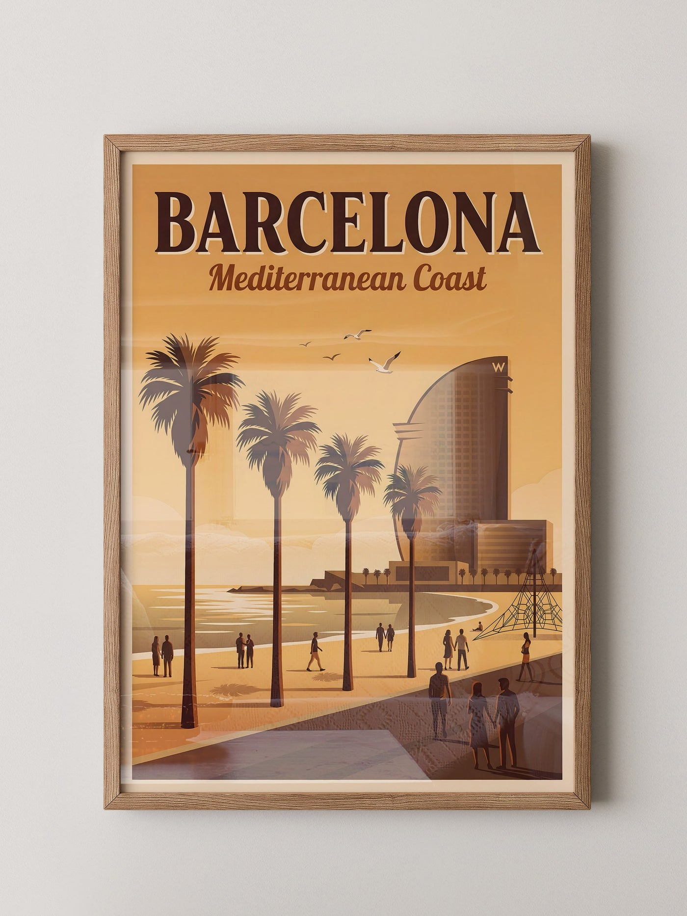 Barcelona Küste Vintage Stil