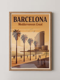 Barcelona Küste Vintage Stil